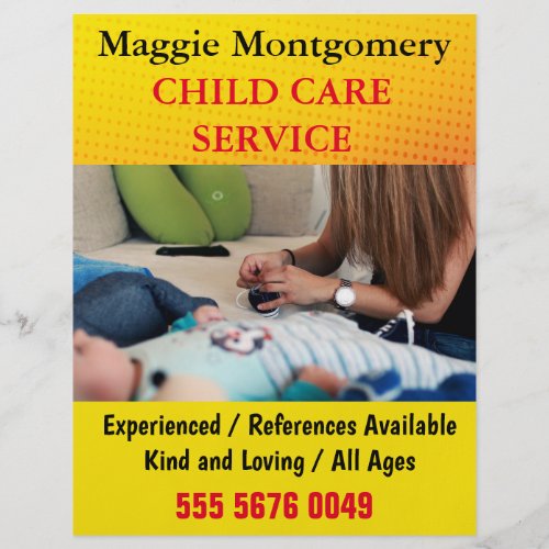 Babysitting Child Care Business Advertising Flyer