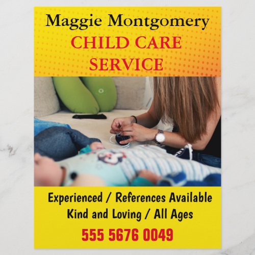 Babysitting Child Care Business Advertising Flyer