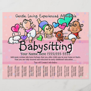 Babysitting.Child Care.Day Care.Custom text/color Flyer