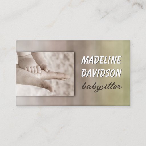 Customizable Cute Babysitting &amp; Child Care Business Card