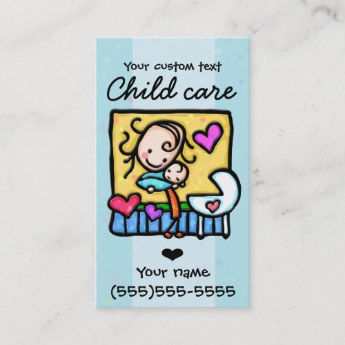 Babysitting Child Care Nanny Daycare 2 Business Card