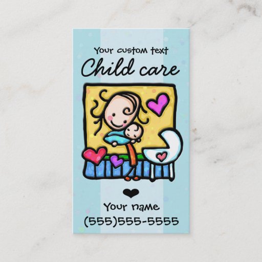 Customizable Babysitting Child Care Nanny Daycare 2 Business Card