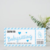 Babysitting Coupon (Standing Front)