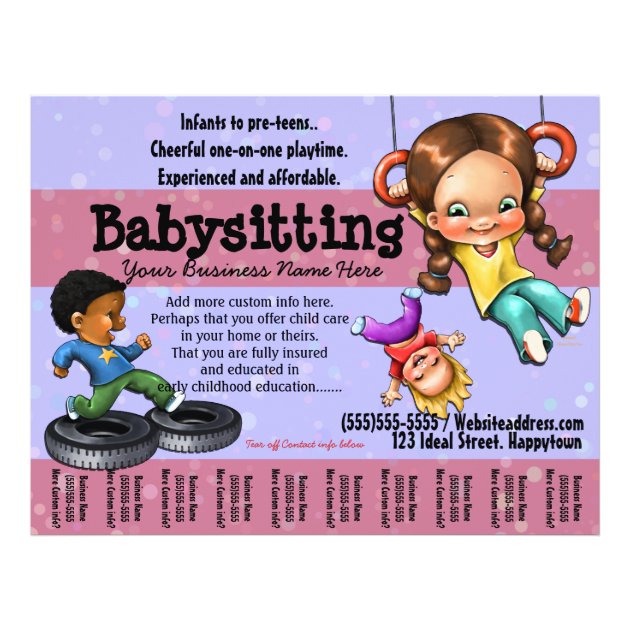 Babysitting Flyer Free Template