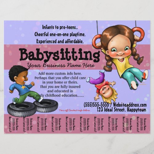 Babysitting Day Care Customizable template Flyer