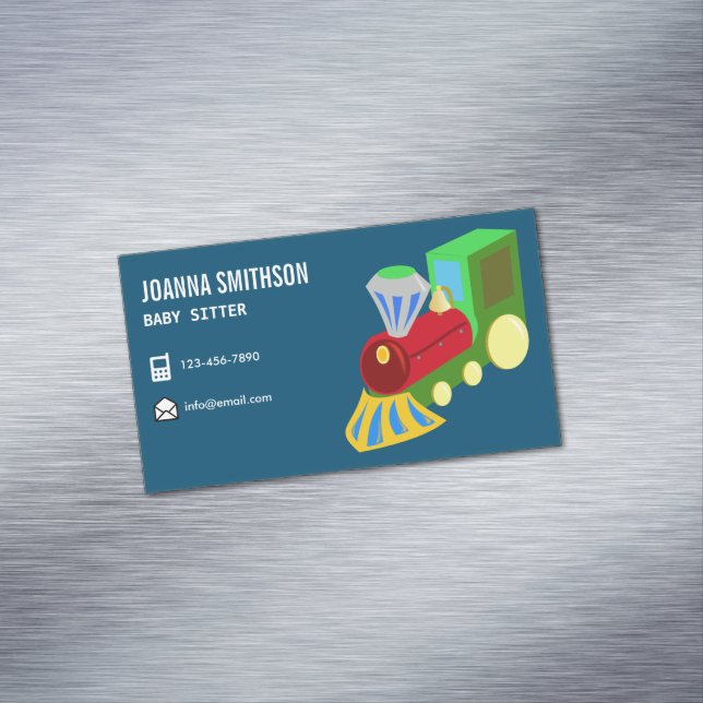 Babysitting Day Care Kindergarten Babysitter Business Card Magnet (In Situ)