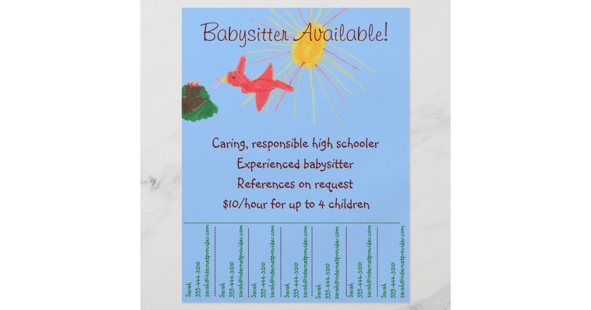 flyers for babysitting