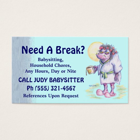 Babysitting Or Household Chores Business Card Zazzle