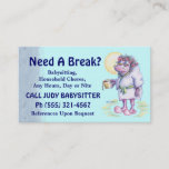 Babysitting Or Household Chores Business Card at Zazzle