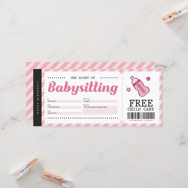 babysitting-pink-gift-coupon-voucher-certificate-zazzle for Free Printable Gift Certificates For Babysitting Babysitting Pink Gift Coupon Voucher Certificate | Zazzle for Free Printable Gift Certificates For Babysitting