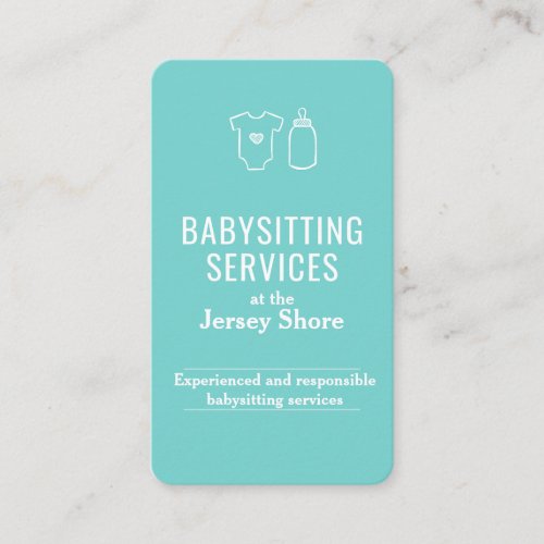 Babysitting Services at the Jersey Shore QR Code Business Card