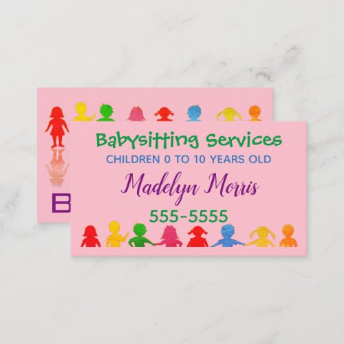 Babysitting Services Business Card