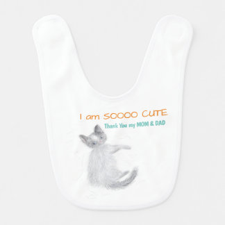 BabyThank you MOM & DAD-I am so cute- T  Baby Bib