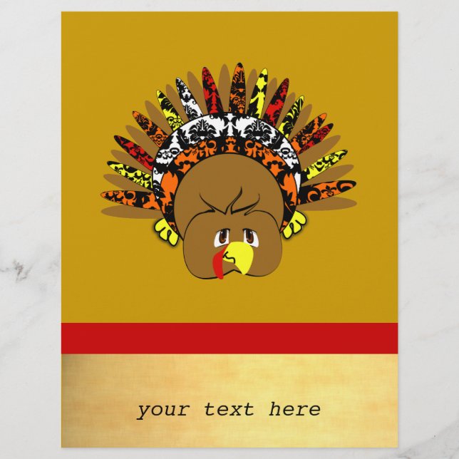 babyturkeycolorsdamaskcircles flyer (Front)