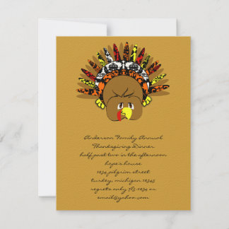 babyturkeycolorsdamaskcircles invitation