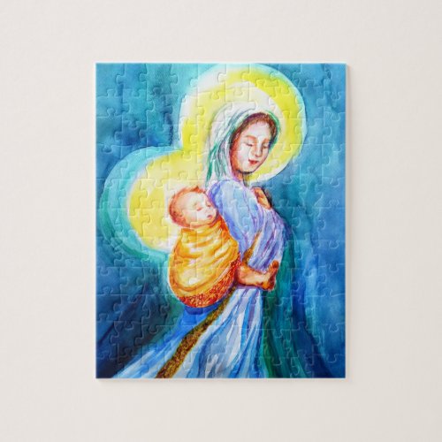 Babywearing Madonna and Child Puzzle