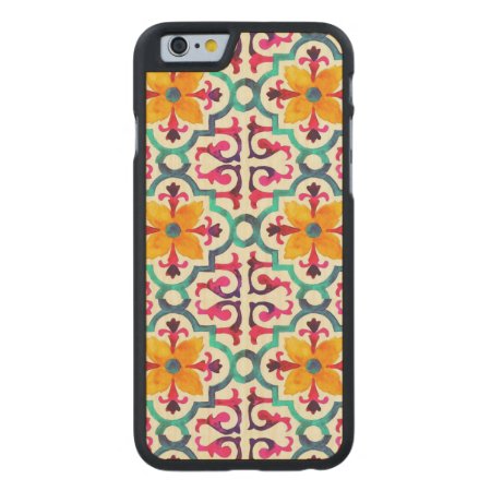 Bacardi Spanish Tile Carved Maple Iphone 6 Case