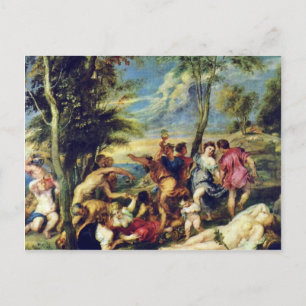 Bacchanal At Andros After A Painting Postcard