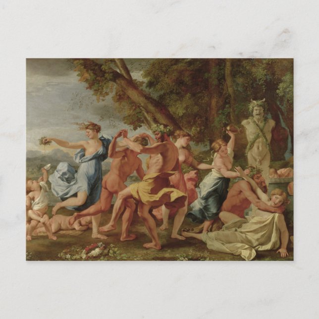 Bacchanal before a Herm, c.1634 Postcard (Front)