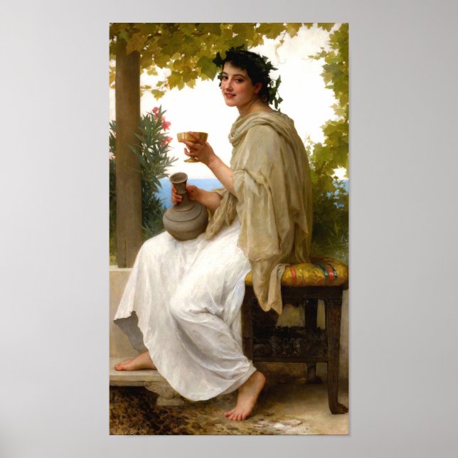 Bacchante by William Bouguereau Poster (Front)