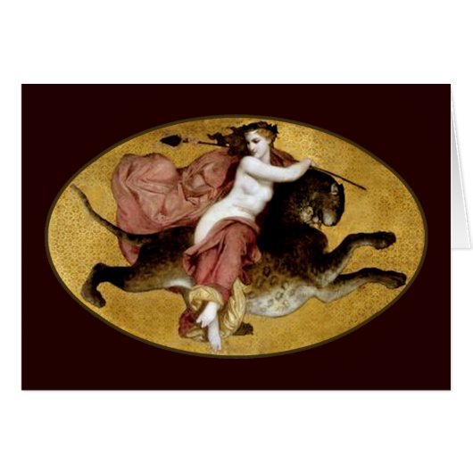 Bacchante On A Panther Cards (Front Horizontal)