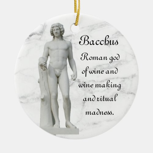 Bacchus 2 ceramic ornament