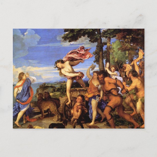 Bacchus And Ariadne By Titian Postcard | Zazzle