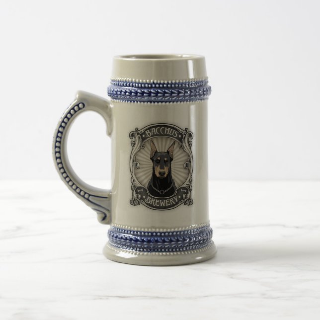 Bacchus Brewery -bw Beer Stein (Left)