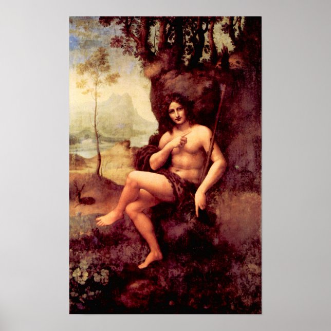 Bacchus by Leonardo da Vinci Poster (Front)