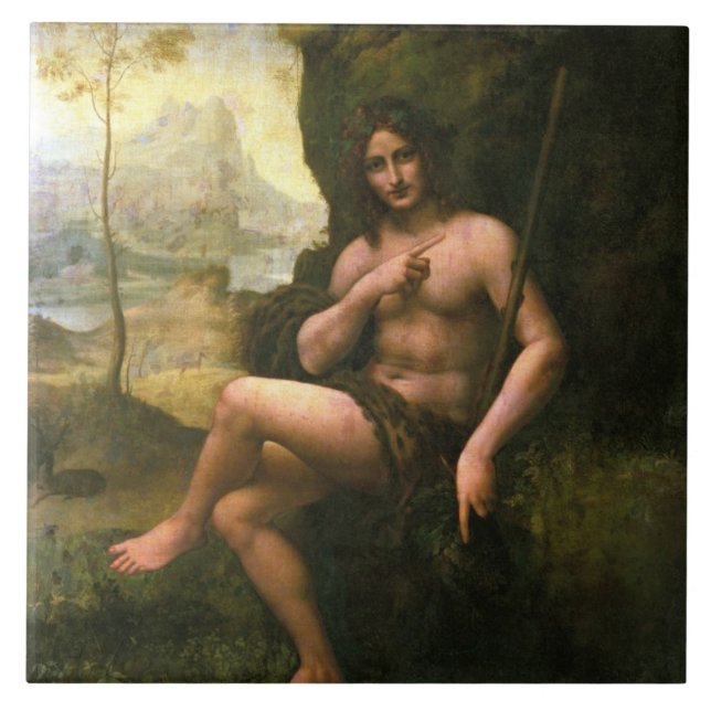 Bacchus, c.1695 (oil on canvas) ceramic tile (Front)