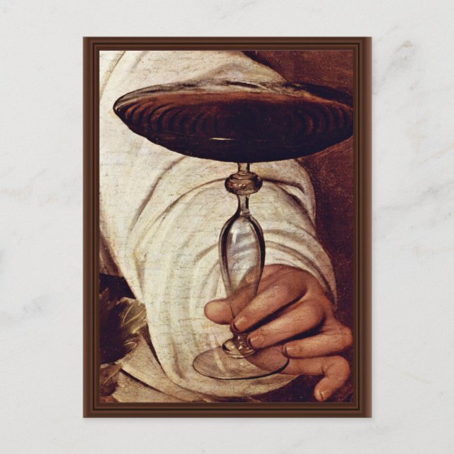 Bacchus, Detail By Michelangelo Merisi Da Caravagg Postcard (Front)