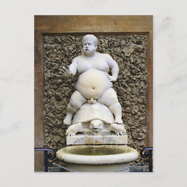 Bacchus Fountain Postcard (Front)