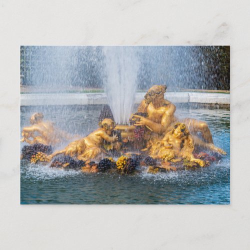 Bacchus Fountain the garden of Versailles palace Postcard