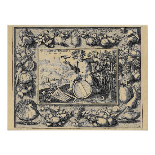 Bacchus God of Wine Perfect Poster