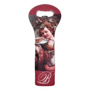 BACCHUS, GRAPES AND WHITE WINE MONOGRAM BAG
