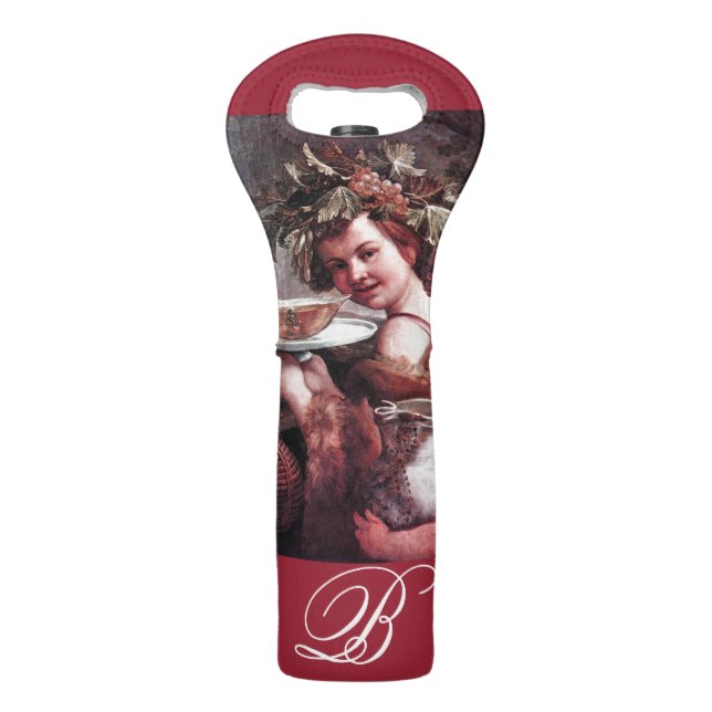 BACCHUS, GRAPES AND WHITE WINE MONOGRAM BAG (Back)