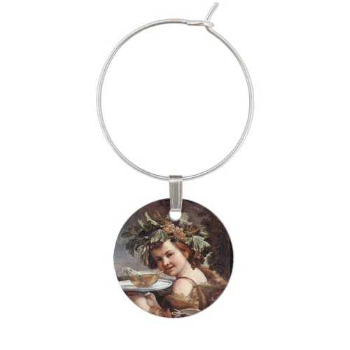BACCHUS GRAPES AND WHITE WINE WINE CHARM