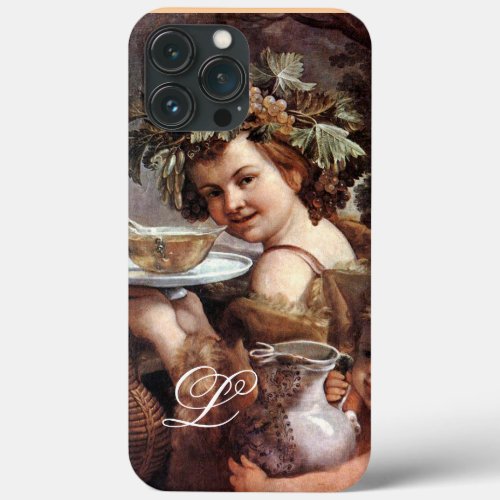 BACCHUS WITH GRAPES AND WINE MONOGRAM iPhone 13 PRO MAX CASE