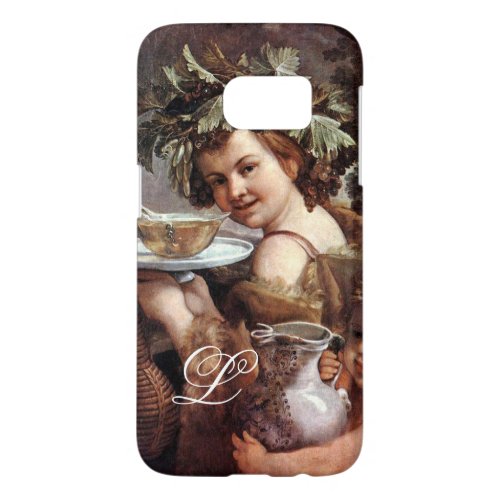 BACCHUS WITH GRAPES AND WINE MONOGRAM SAMSUNG GALAXY S7 CASE