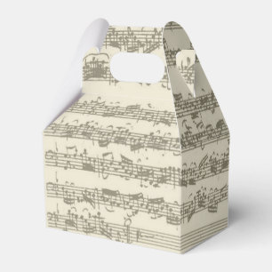 Bach 2nd Cello Suite Music Manuscript Favor Boxes
