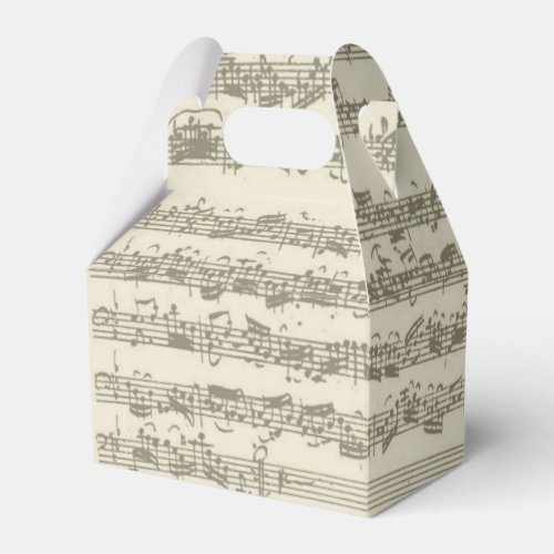 Bach 2nd Cello Suite Music Manuscript Favor Boxes