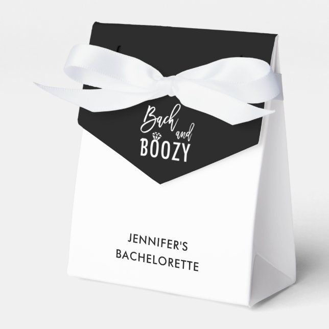Bach and Boozy Bachelorette Bridal Party Favor Boxes (Front Side)