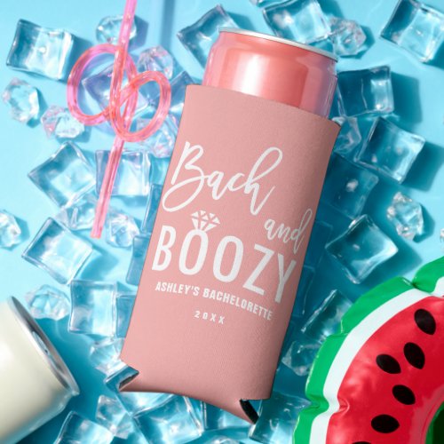 Bach and Boozy Bachelorette Bridal Party Favor Seltzer Can Cooler