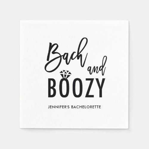 Bach and Boozy Bachelorette Bridal Party Napkins