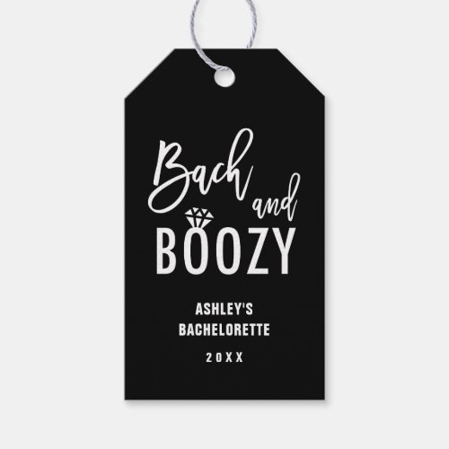 Bach and Boozy Bachelorette Party Favors Gift Tags