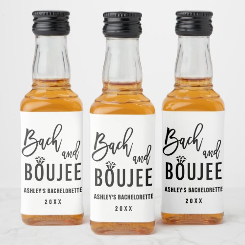 Bach and Boozy Bachelorette Party Favors Liquor Bottle Label