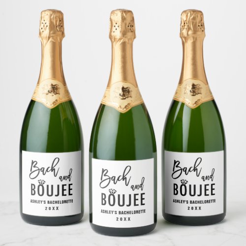 Bach and Boozy Bachelorette Party Favors Sparkling Wine Label