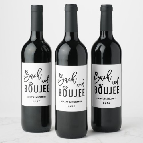 Bach and Boozy Bachelorette Party Favors Wine Label