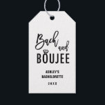 Bach and Boujee Bachelorette Party Favors Gift Tags<br><div class="desc">Bach and Boujee Bachelorette Party Favors</div>