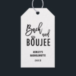 Bach and Boujee Bachelorette Party Favors Gift Tags<br><div class="desc">Bach and Boujee Bachelorette Party Favors</div>